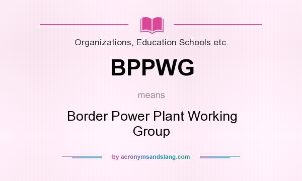 What does BPPWG mean? It stands for Border Power Plant Working Group