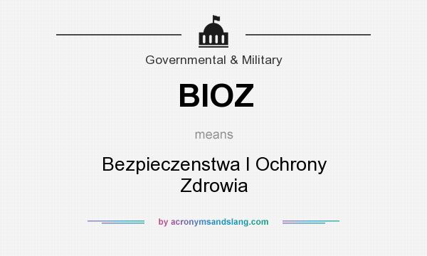 What does BIOZ mean? It stands for Bezpieczenstwa I Ochrony Zdrowia