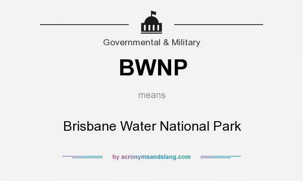 What does BWNP mean? It stands for Brisbane Water National Park