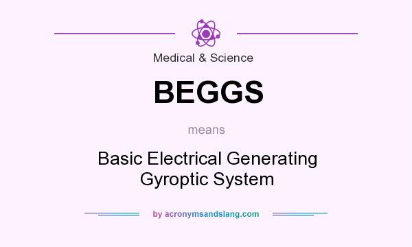What does BEGGS mean? It stands for Basic Electrical Generating Gyroptic System