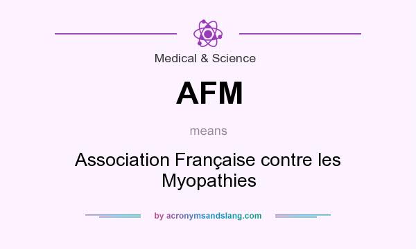 What does AFM mean? It stands for Association Française contre les Myopathies