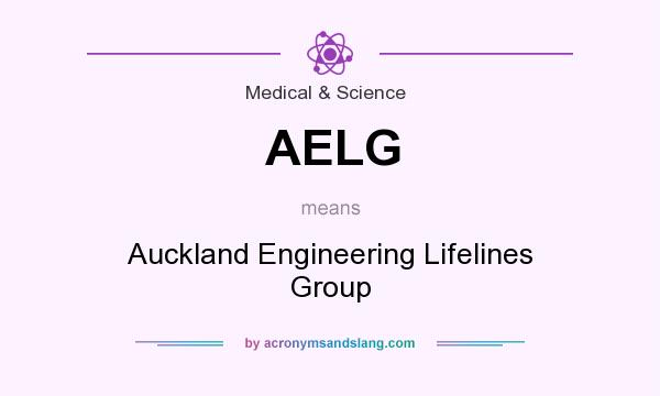 What does AELG mean? It stands for Auckland Engineering Lifelines Group