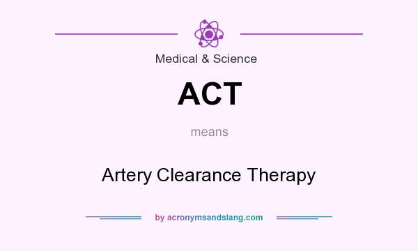 What does ACT mean? It stands for Artery Clearance Therapy