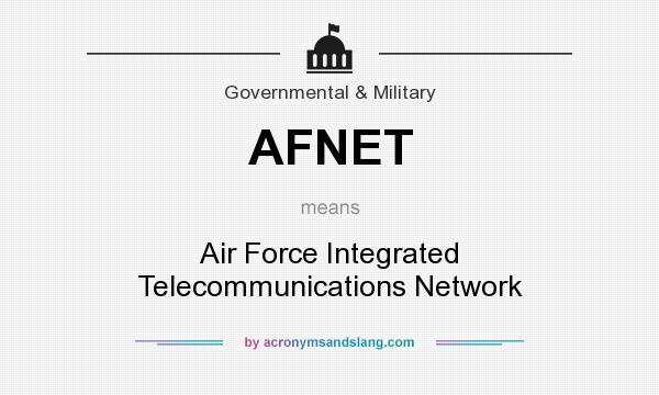 What does AFNET mean? It stands for Air Force Integrated Telecommunications Network