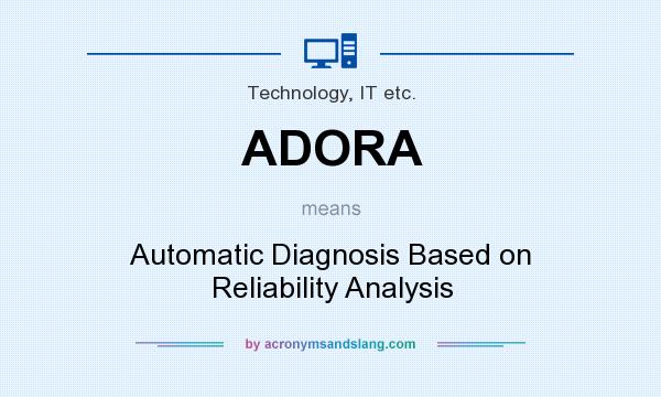 What does ADORA mean? It stands for Automatic Diagnosis Based on Reliability Analysis