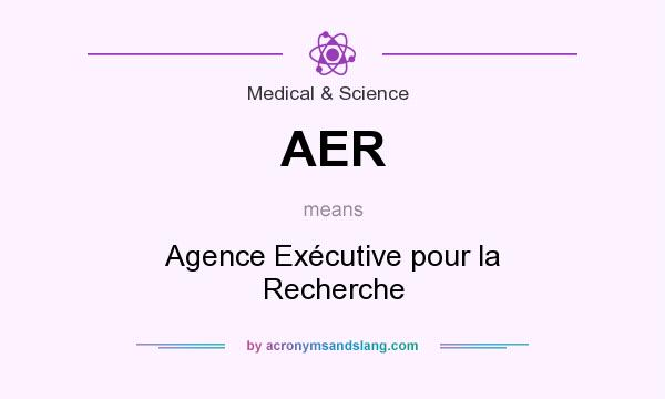 What does AER mean? It stands for Agence Exécutive pour la Recherche