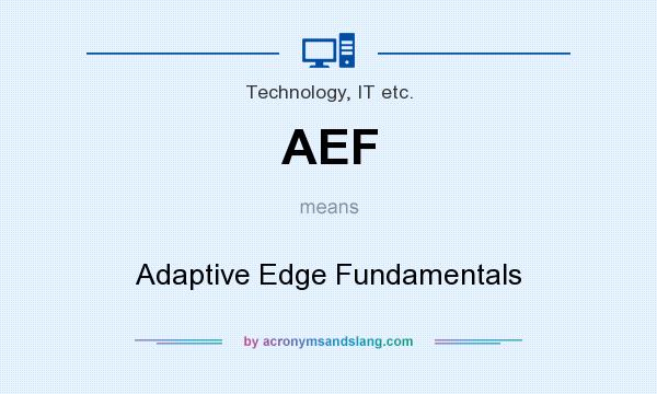 What does AEF mean? It stands for Adaptive Edge Fundamentals