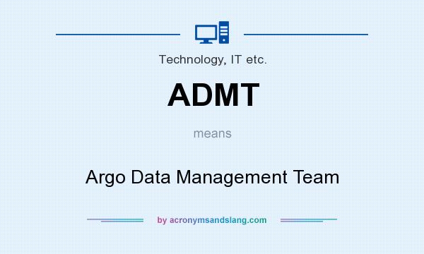 What does ADMT mean? It stands for Argo Data Management Team