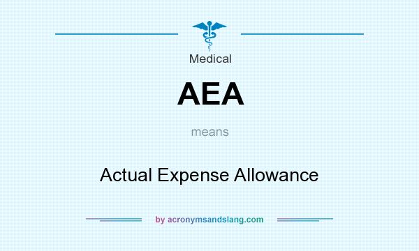 What does AEA mean? It stands for Actual Expense Allowance