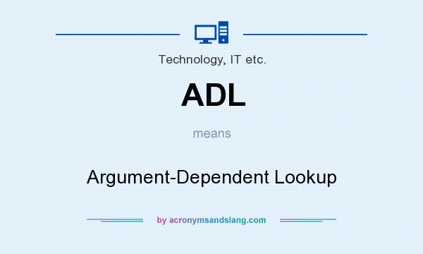 What does ADL mean? It stands for Argument-Dependent Lookup