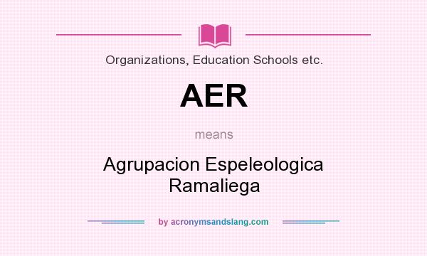 What does AER mean? It stands for Agrupacion Espeleologica Ramaliega