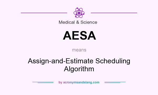 What does AESA mean? It stands for Assign-and-Estimate Scheduling Algorithm