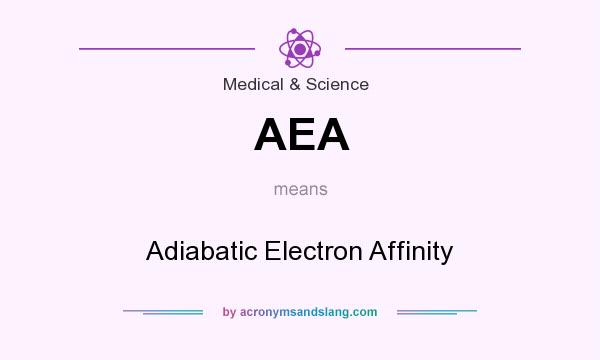 What does AEA mean? It stands for Adiabatic Electron Affinity
