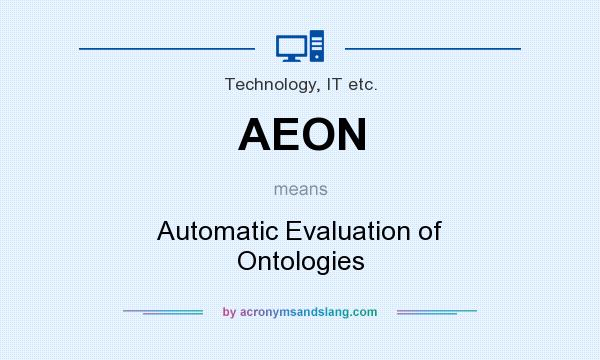 What does AEON mean? It stands for Automatic Evaluation of Ontologies