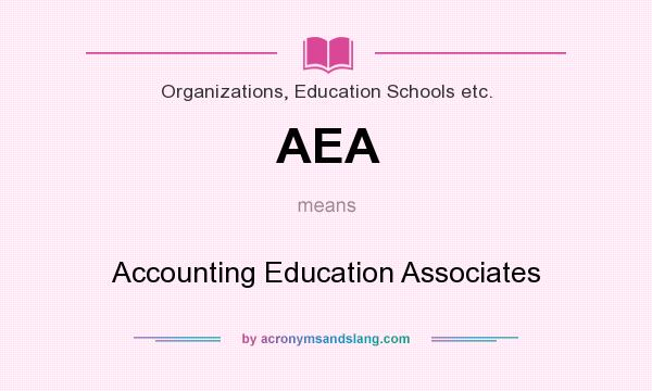 What does AEA mean? It stands for Accounting Education Associates