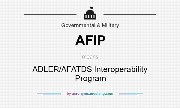 What does AFIP mean? It stands for ADLER/AFATDS Interoperability Program
