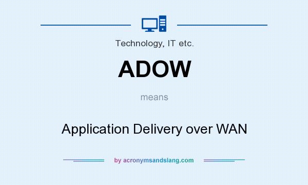 What does ADOW mean? It stands for Application Delivery over WAN