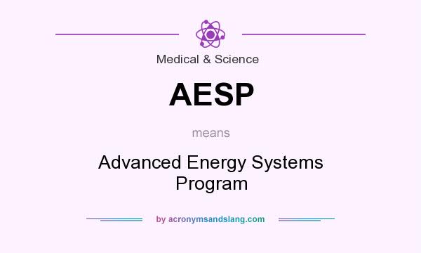What does AESP mean? It stands for Advanced Energy Systems Program