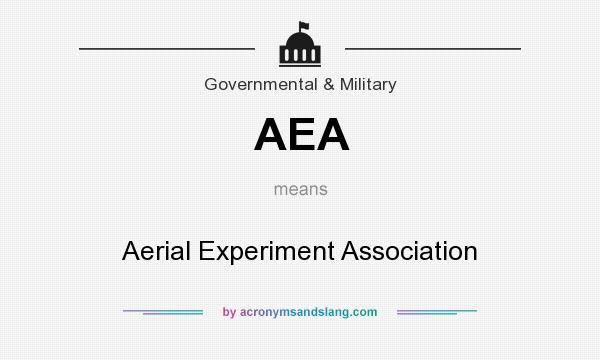 What does AEA mean? It stands for Aerial Experiment Association