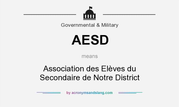 What does AESD mean? It stands for Association des Elèves du Secondaire de Notre District