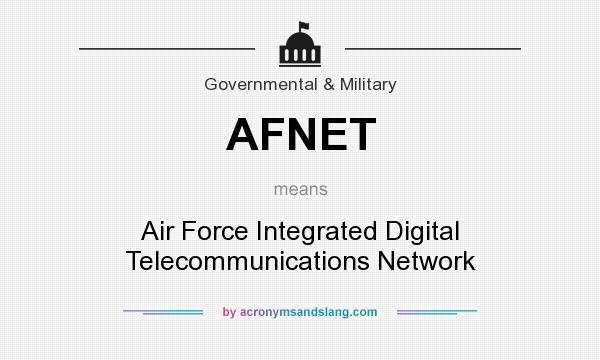 What does AFNET mean? It stands for Air Force Integrated Digital Telecommunications Network