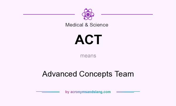What does ACT mean? It stands for Advanced Concepts Team