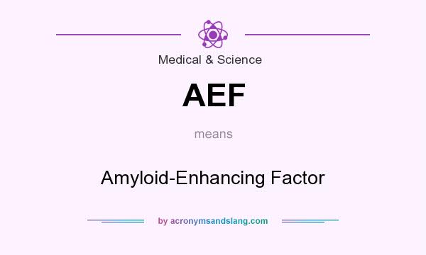 What does AEF mean? It stands for Amyloid-Enhancing Factor