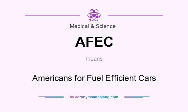 What does AFEC mean? It stands for Americans for Fuel Efficient Cars