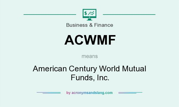 What does ACWMF mean? It stands for American Century World Mutual Funds, Inc.
