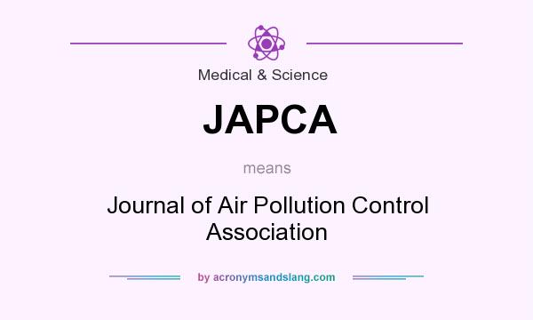 What does JAPCA mean? It stands for Journal of Air Pollution Control Association