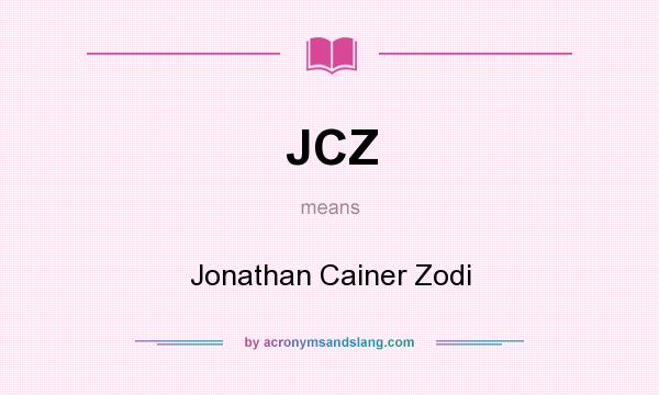 What does JCZ mean? It stands for Jonathan Cainer Zodi