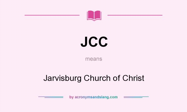 What does JCC mean? It stands for Jarvisburg Church of Christ