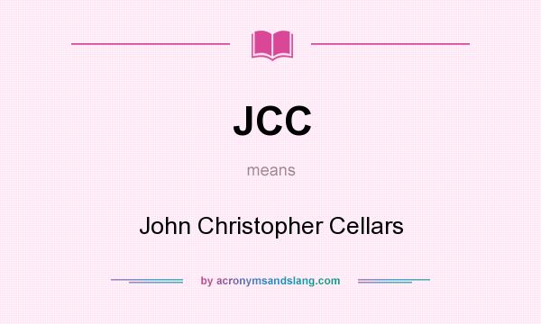 What does JCC mean? It stands for John Christopher Cellars