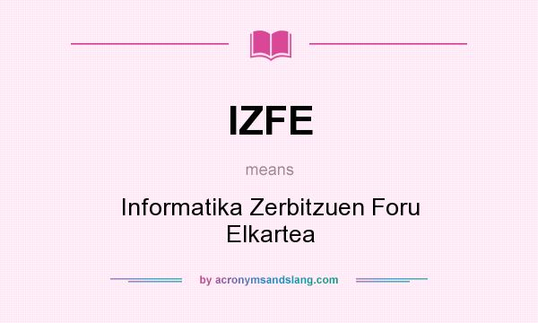 What does IZFE mean? It stands for Informatika Zerbitzuen Foru Elkartea