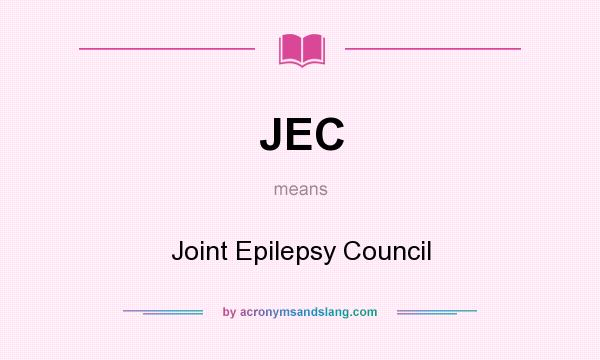 What does JEC mean? It stands for Joint Epilepsy Council