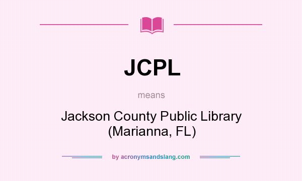 What does JCPL mean? It stands for Jackson County Public Library (Marianna, FL)
