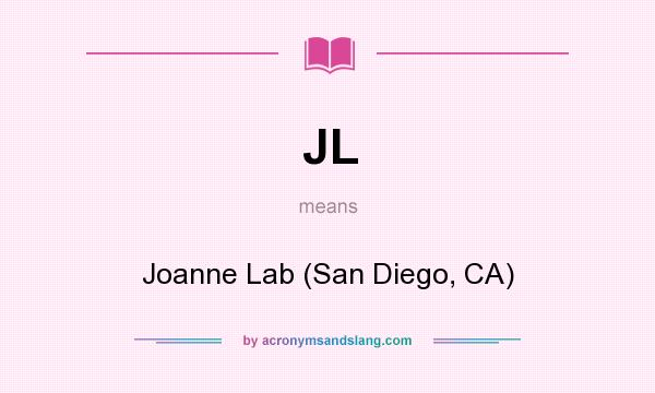What does JL mean? It stands for Joanne Lab (San Diego, CA)