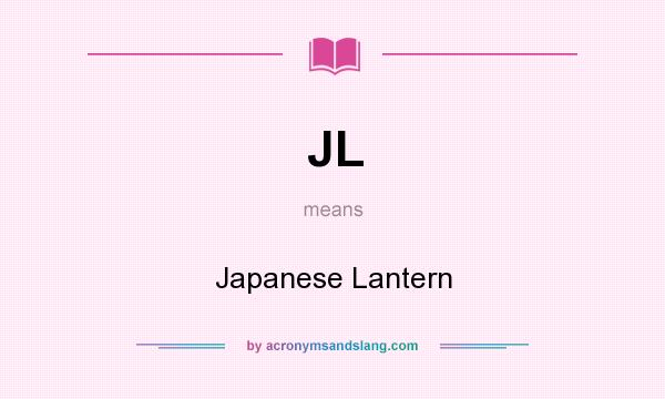 What does JL mean? It stands for Japanese Lantern