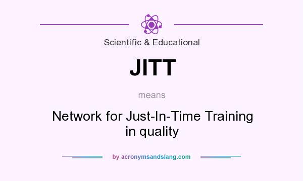 What does JITT mean? It stands for Network for Just-In-Time Training in quality