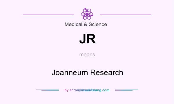 What does JR mean? It stands for Joanneum Research