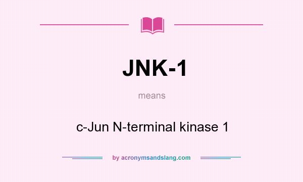 What does JNK-1 mean? It stands for c-Jun N-terminal kinase 1