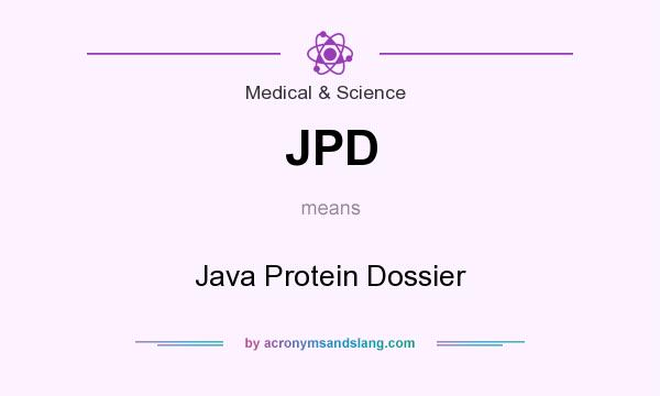 What does JPD mean? It stands for Java Protein Dossier