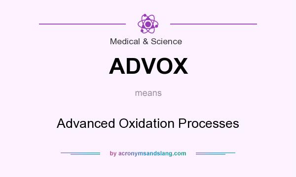 What does ADVOX mean? It stands for Advanced Oxidation Processes