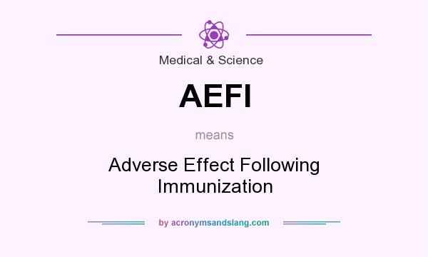 What does AEFI mean? It stands for Adverse Effect Following Immunization