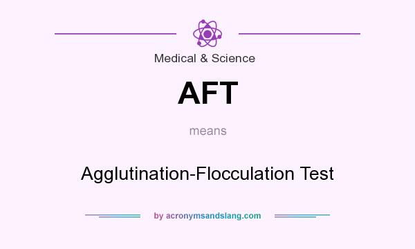 What does AFT mean? It stands for Agglutination-Flocculation Test