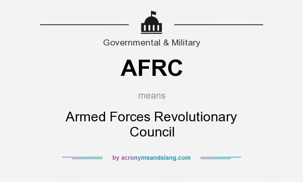 What does AFRC mean? It stands for Armed Forces Revolutionary Council