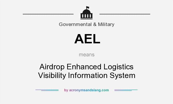 What does AEL mean? It stands for Airdrop Enhanced Logistics Visibility Information System