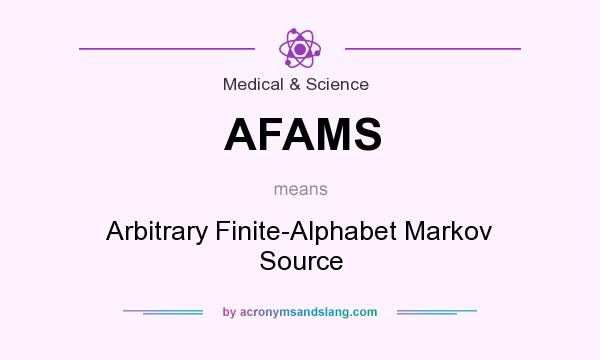 What does AFAMS mean? It stands for Arbitrary Finite-Alphabet Markov Source