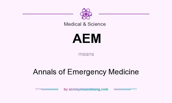 What does AEM mean? It stands for Annals of Emergency Medicine
