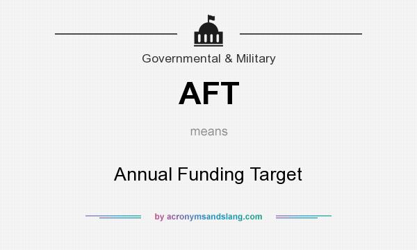 What does AFT mean? It stands for Annual Funding Target